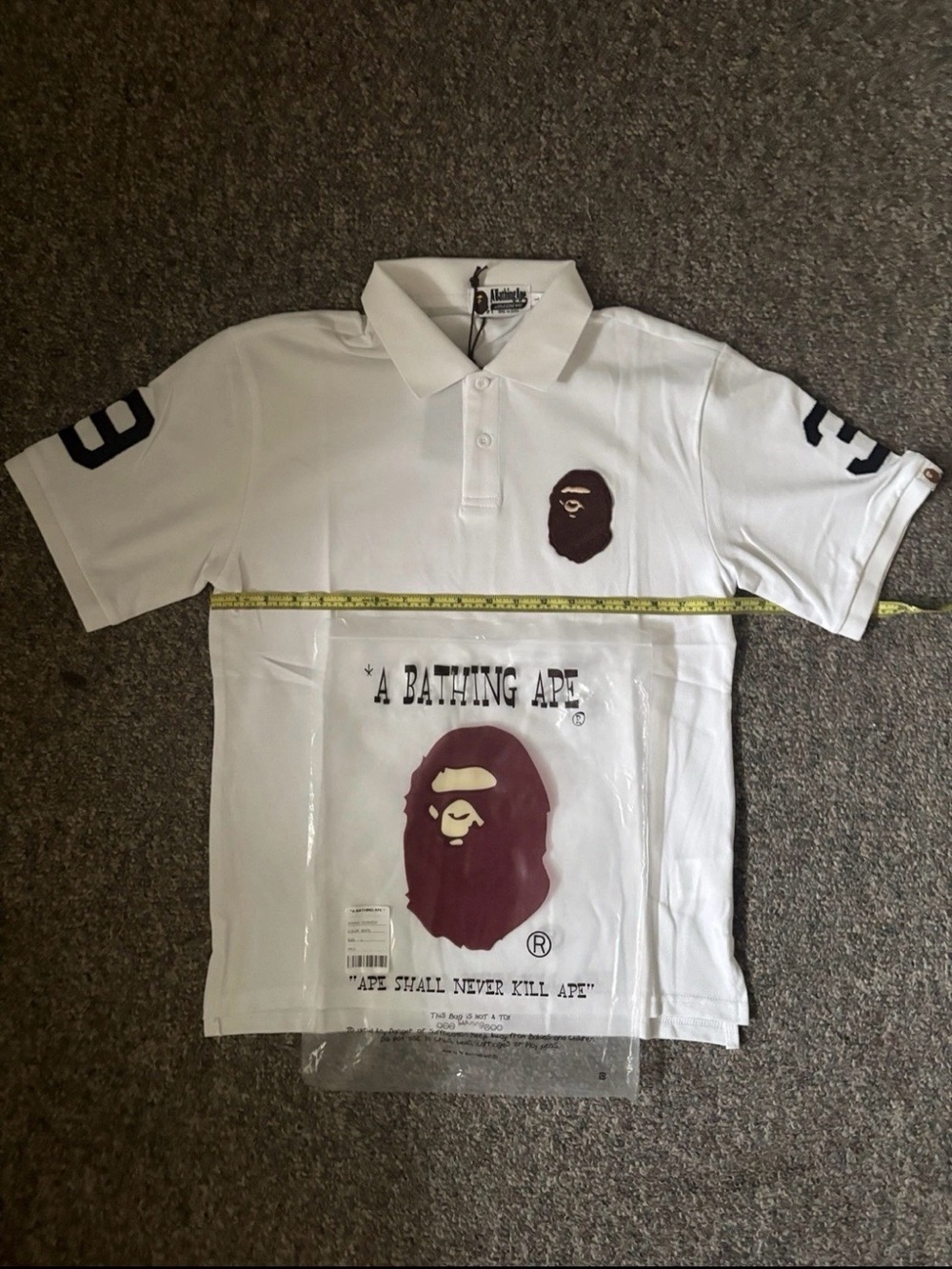 Bape polo shirt Size L